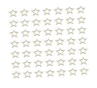 GARIOUANS 200 Pcs Wooden Hanging Star Ornaments Five-Pointed Star Chips for Home Party Decoration Christmas Tree Baubles Xmas Ornaments for Mall Office Bar Restaurant Hotel Use