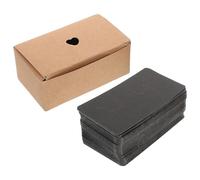 GARIOUANS 200pcs Black Blank Place Cards Unlined Cardstock for DIY Greeting Cards Flashcards Scrapbooking Event Table Names Classroom Study and Labeling with Enhanced Visual Contrast