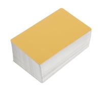 GARIOUANS 200Pcs Gold Aluminum Metal Business Card Blanks 86X54X0.21Mm for Laser Engraving Sublimation Nameplates Oxidation Resistant Metal Laser Engraved Cards for Professional Use