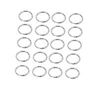 GARIOUANS 200pcs Metal Split Key Rings Flat Design Anti-Rust Keychain Accessories for DIY Crafts and Car Keys
