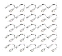 GARIOUANS 200pcs Silver U-shape Brass Wire Protectors Pendant Accessories for Jewelry Making Beading and Wire Art