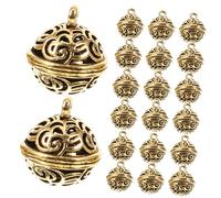 GARIOUANS 20pcs Alloy Bell Pendants Hollow Zinc Craft Charms for DIY Jewelry Making Christmas Tree Decorations Hanging Home Decor Wind Chimes Keychains Small Bells