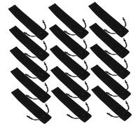 GARIOUANS 20pcs Black Velvet Drawstring Pen Pouches Thickened Double Sided Soft Sleeve Pen Bag Case for Stationery Storage School Office Travel Jewelry Candy Wedding Favors