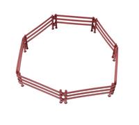 GARIOUANS 20pcs Brown Plastic Mini Farm Fence Panels DIY Fencing Accessories for Creative Playset Interchangeable Stable Model Decor