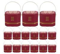 GARIOUANS 20pcs Chinese Wedding Favor Boxes Red Double Happiness Candy Boxes for Party and Shower Traditional Oriental Style Treat Containers with Handcarry for Christmas and Birthday