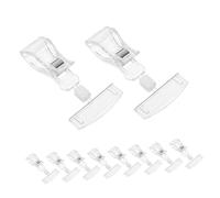 GARIOUANS 20PCS Clear Rotatable Sign Display Holder Clips Compact Transparent Price Tag Stands for Retail Store Clothing Racks Wire Shelf Bins Versatile Merchandise Label Holders
