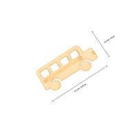 GARIOUANS 20pcs DIY Bus Shape Wooden Slices for Crafting Smooth Lightweight Wooden Cutouts for Handpainting Creative Educational Ornaments