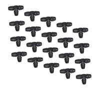 GARIOUANS 20pcs Drip Irrigation Barbed Tee Fittings Hose Connectors for Garden Hose Repair and Watering Lightweight Lock Nut Adapters for Raised Beds Farms Greenhouses and Outdoor Irrigation