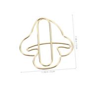 GARIOUANS 20pcs Gold Mushroom Paper Clips Decorative Office Document Clamps Fun Paperclip Bookmarks for School Work Scrapbooking Wedding Bills Fixing