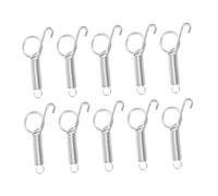 GARIOUANS 20Pcs Large Metal Cage Door Spring Latch Hooks for Rabbit Dog Cat Birds Guinea Pig Small Animal Cages Quick Installation Fixed Hook Silver