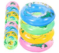 GARIOUANS 20pcs Miniature Swim Rings PVC Floating for Party Supplies Birthday Gifts Decorative Swim Ring Ornaments Photo Props with