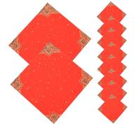 GARIOUANS 20pcs Red Xuan Paper Blank Fu Character for Chinese Spring Festival Calligraphy DIY Smooth Ink Absorption Rice Paper for Wedding Housewarming Party Decorations