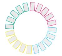 GARIOUANS 20pcs Reusable Dry Erase Office Labels Removable Writable Sticky Name Tags with Borders for Classroom School Kitchen Organization