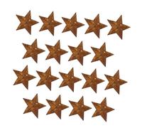GARIOUANS 20pcs Rusted Metal Five-pointed Star Ornaments Vintage Iron Hanging Decorations for Christmas Tree DIY Holiday Home Décor