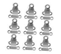 GARIOUANS 20pcs Silver Metal Hook and Eye Fasteners for Sewing Invisible Closure Easy Sew Hooks for Bras Trousers Skirts Dresses DIY Garment Repair and Tailoring