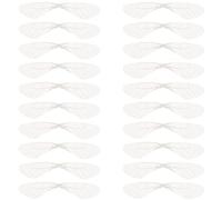 GARIOUANS 20pcs Simulated Dragonfly Wing Accessories Organza Wing Decor White Wing-shaped Chic DIY Crafts Multi Function for Earring Pendant Making and Tourism