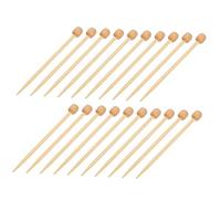 GARIOUANS 20PCS Wood Knitting Needles Smooth Durable Mini Single Pointed Sticks for DIY Brooch Material Weaving Tool for Fine Thread Crochet and Mini Crafts