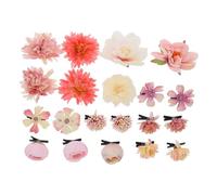 GARIOUANS 21Pcs Silk Flower Hair Clips for Women and Elegant Artificial Floral Barrettes Hair Accessories for Weddings Parties Daily Styling