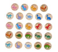 GARIOUANS 24pcs Dinosaur Wooden Matching Game for Educational Enhances Memory Cognition Observation Skills Social Play Animal Puzzle