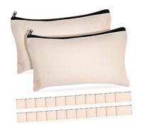 GARIOUANS 25Pcs Zipper Pouches Canvas Bags for Stationery Travel and Cosmetics Multi Use Organizers for Pens Jewelry and More Easy Clean Personalizable Design