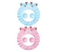 GARIOUANS 2pcs Adjustable EVA Bathing Caps for Shampoo Shield Hats Prevent Water and Soap in Ears and Eyes Lightweight Bath Shower Accessories for Boys