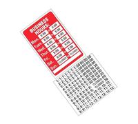 GARIOUANS 2pcs Business Hours Sign Stickers for Glass Door Self-adhesive Changeable Store Open Signs with Number Stickers Clear Operation Hour Display for Coffee Shops Retail Offices Red