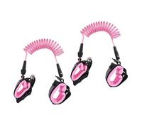 GARIOUANS 2PCS Childrens Lost Wristband Safety Bracelet with Strap and Locking Rotating Head Comfortable Traction Harness for Pink Wrist Strap for Crowded Places and Family Outings