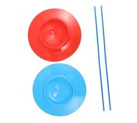 GARIOUANS 2pcs Circus Juggling Plates with Sticks Skill for Beginners and Adults Easy to Learn Spinning Discs for Circus Performance and Outdoor Fun