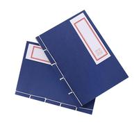 GARIOUANS 2pcs Creative Hand-made Thread Notebook Blue Cover Ancient Style Diary Book with Retro Portable Loose-leaf Journal for Daily Writing and Giving