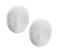 GARIOUANS 2pcs DIY Blank White PVC Face Masks Matte Frosted Paintable Masquerade Masks for Halloween Party Cosplay Adults Teens Lightweight Craft Accessory
