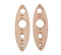 GARIOUANS 2pcs Doll Eye Installation Tool with Crochet Gauge Measurement for Stuffed Animals and Amigurumi Crafts, Wooden Eye Mounting Auxiliary Tool for DIY Doll Making