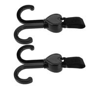 GARIOUANS 2pcs Double Hook Stroller Clips with Non-Slip Grip Stroller Hooks for Diaper Bags Shopping Cart Car Use Portable and Stable for Outdoor and Travel