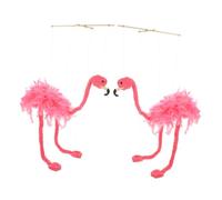 GARIOUANS 2pcs Flamingo String Marionette Puppet Plush Animal Hand Puppet Show Supplies Lightweight Bamboo Craft Interactive Puppetry Performance Prop for Decoration and Finger Exercise
