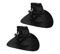 GARIOUANS 2Pcs Halloween Witch Hats with Spider Decor, Black Folded Party Headwear for Women, Halloween Costume Accessory for Witch Cosplay and Event Dress-Up
