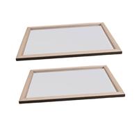 GARIOUANS 2pcs Handmade Wooden Paper Making Frame Double Layer Traditional Deckle Screen for DIY Paper Crafts Reusable Stable Wooden Mold and Artistic Projects