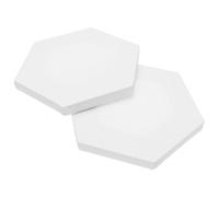 GARIOUANS 2PCS Hexagon Irregular Acrylic Painting Board Canvas White Decorative Drawing Panel for Student Artists DIY Oil Acrylic Tempera Painting