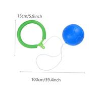 GARIOUANS 2PCS Jumping Ring Ball for Boys and Single Foot Legged Bouncy Balls Indoor Outdoor Coordination Fitness Jump Game Yellow and Blue Random Color