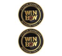 GARIOUANS 2pcs Metal Poker Shredder Poker Card Guards Coin Card Protector Decorative Guards Functional Tool for Table Game Lucky Coins for Luck Game Protector Weights for Chip