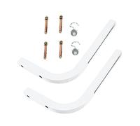 GARIOUANS 2pcs Metal Projector Screen L-bracket and Mount Holder Hooks for Wall Hanging, White Universal Projector Screen Support Suitable for Home Cinema Installation