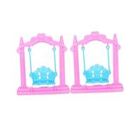 GARIOUANS 2pcs Miniature Doll House Swing Accessories Decorative Dollhouse Furniture for Tiny Doll Play House present for Creative Play and Home Decor