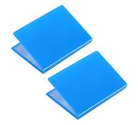 GARIOUANS 2Pcs Miniature Dollhouse File Folders Blue Tiny Plastic Card Holders Mini Writing Boards for Dollhouse Furniture Accessories Mini Office Stationery