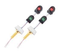 GARIOUANS 2Pcs Miniature Train Signal Lights Sand Table Decoration DIY Model Accessories for Model Railway Layouts and Photo Props