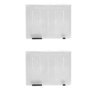 GARIOUANS 2pcs Portable File Box Plastic Document Folder Organizer Lightweight Storage Box for Office and Study Use, File Container for Papers and Periodicals