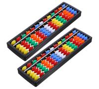 GARIOUANS 2pcs Professional Chinese Plastic Abacus for Math Learning Sturdy Bead Counter Educational Tool for Mental Arithmetic Suitable for Students Office and Home Use