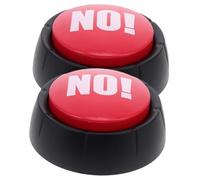 GARIOUANS 2pcs Red Sound Buttons Party Prank No Button with Sound Electronic Yes/no Buzzers for Games and Stress Relief