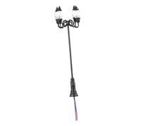 GARIOUANS 2pcs Scale Miniature Courtyard Lights with White LED Safe Material Model for Sand Table and Mini House Scenes