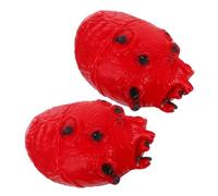 GARIOUANS 2pcs Simulated Heart Decoration Realistic Scene Fake Heart Bloody Simulation Haunted House Decor Fake Human Props Organ Faux Creepy Beating Indoor Party Red