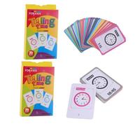 GARIOUANS 2pcs Telling Clocks for Grade Educational Reading Clocks with Rounded Corners Early Learning Game for Ages Teaching Skills