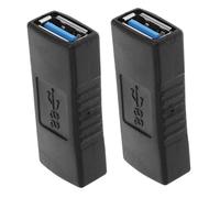 GARIOUANS 2pcs USB Female to Female Connector Adapter Compact USB Extender for High-speed Data Transfer Portable Accessories for Backup and Multiple Device Connectivity