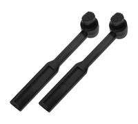 GARIOUANS 2pcs Vinyl Record Cleaning Brushes with Static Soft Bristles for Turntables and Vintage Record Players Gentle Debris Removal Compact and Portable Design for Optimal Sound Quality